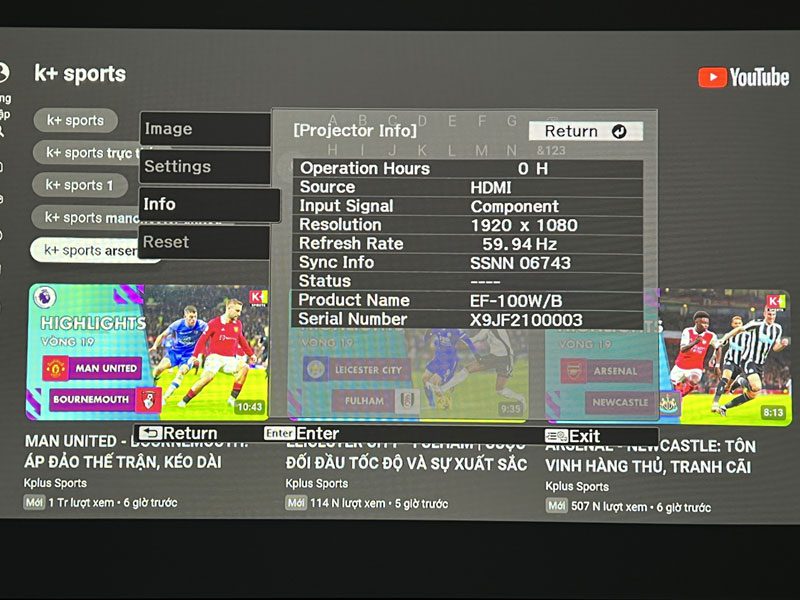 Máy chiếu mini Epson EF-100W Android TV new 100% Epson ef 100w 1