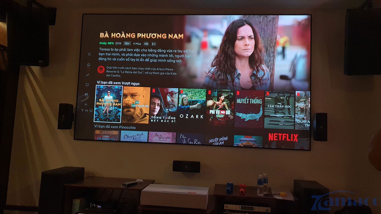 may chieu laser 4k Optoma CinemaX P2 Man quang hoc Seemax 120in 01