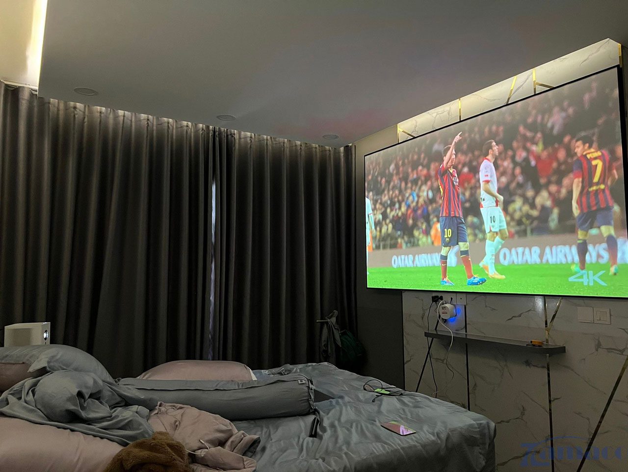 Dự án lắp đặt máy chiếu xem phim BenQ GK100 & màn fix frame trắng Quận 2 benq gk100 zamaco du an