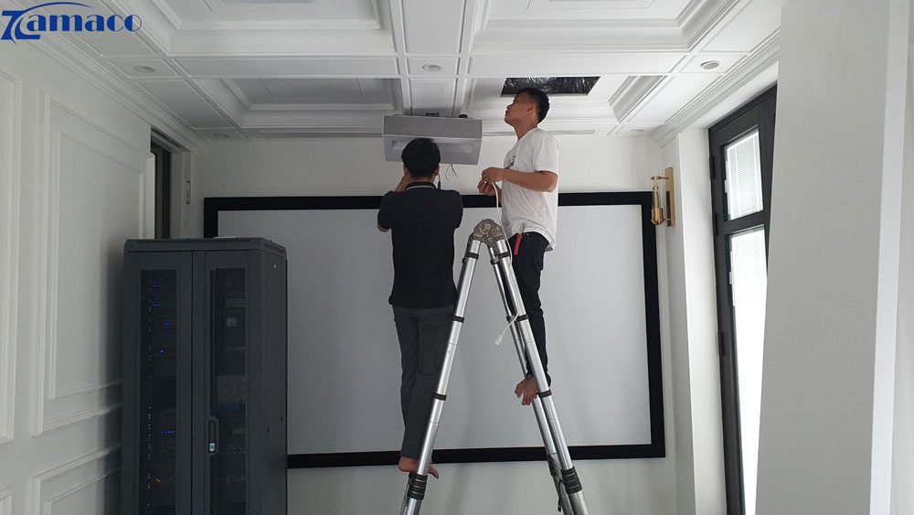 Dự án lắp đặt bộ máy chiếu xem phim LG 4K cho Anh Thiện Quận 2 du an anh thien q2 1 1