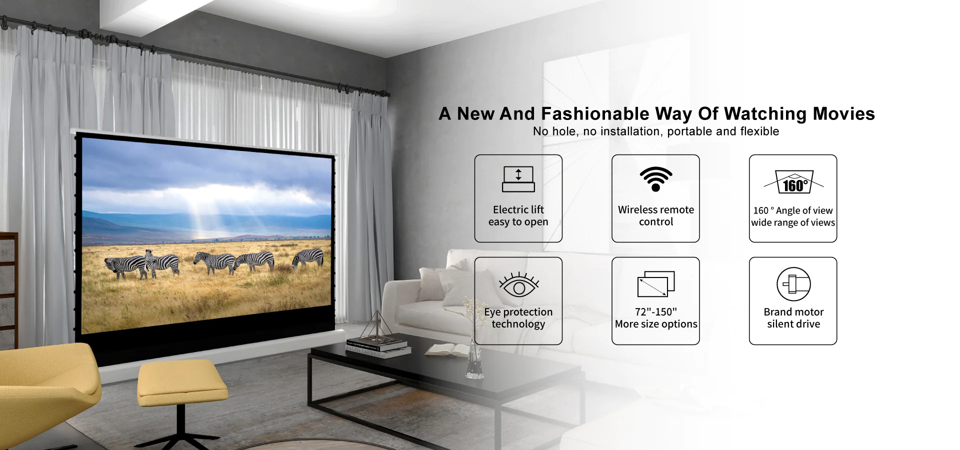 Màn chiếu điện để sàn VIVIDSTORM S White Cinema VSDSTW92H 92 inch 16:9 Man chieu dien de san VIVIDSTORM S White Cinema VWSDSTW100H 100 inch 16 9 f 05
