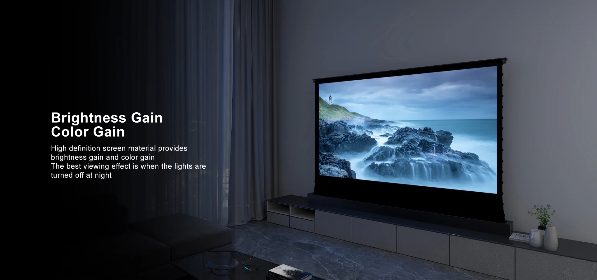 Màn chiếu điện để sàn VIVIDSTORM S White Cinema VSDSTW92H 92 inch 16:9 Man chieu dien de san VIVIDSTORM S White Cinema VWSDSTW100H 100 inch 16 9 f 09
