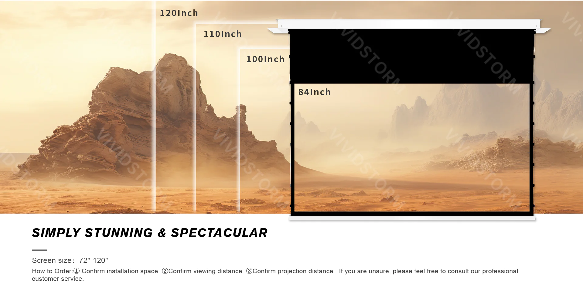 Màn chiếu âm trần VIVIDSTORM VPCLW120H 120 Inch (16:9) Man chieu am tran Vividstorm VPCLW100H 100 Inch 06