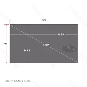 Màn chiếu quang học VIVIDSTORM ALR UST Fresnel VCVFNUST120H - 120 Inch VIVIDSTORM CineVision Pro Fixed Frame UST ALR 120 inch