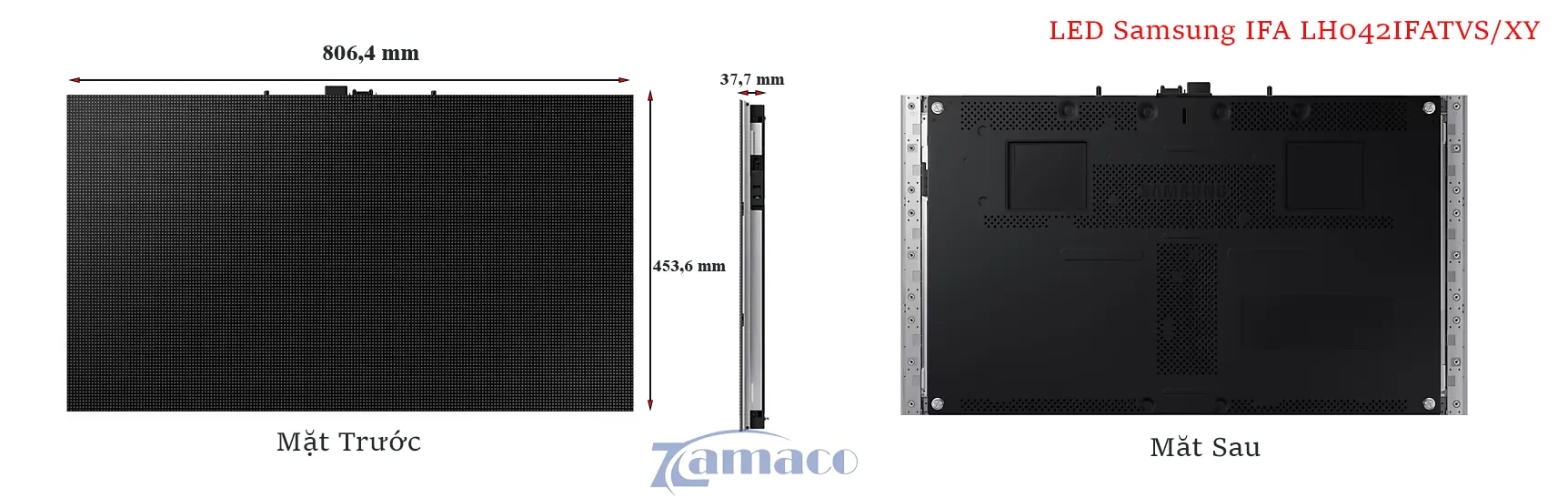 Kích thước cảy màn hình LED Samsung IFA LH042IFATVS/XY
