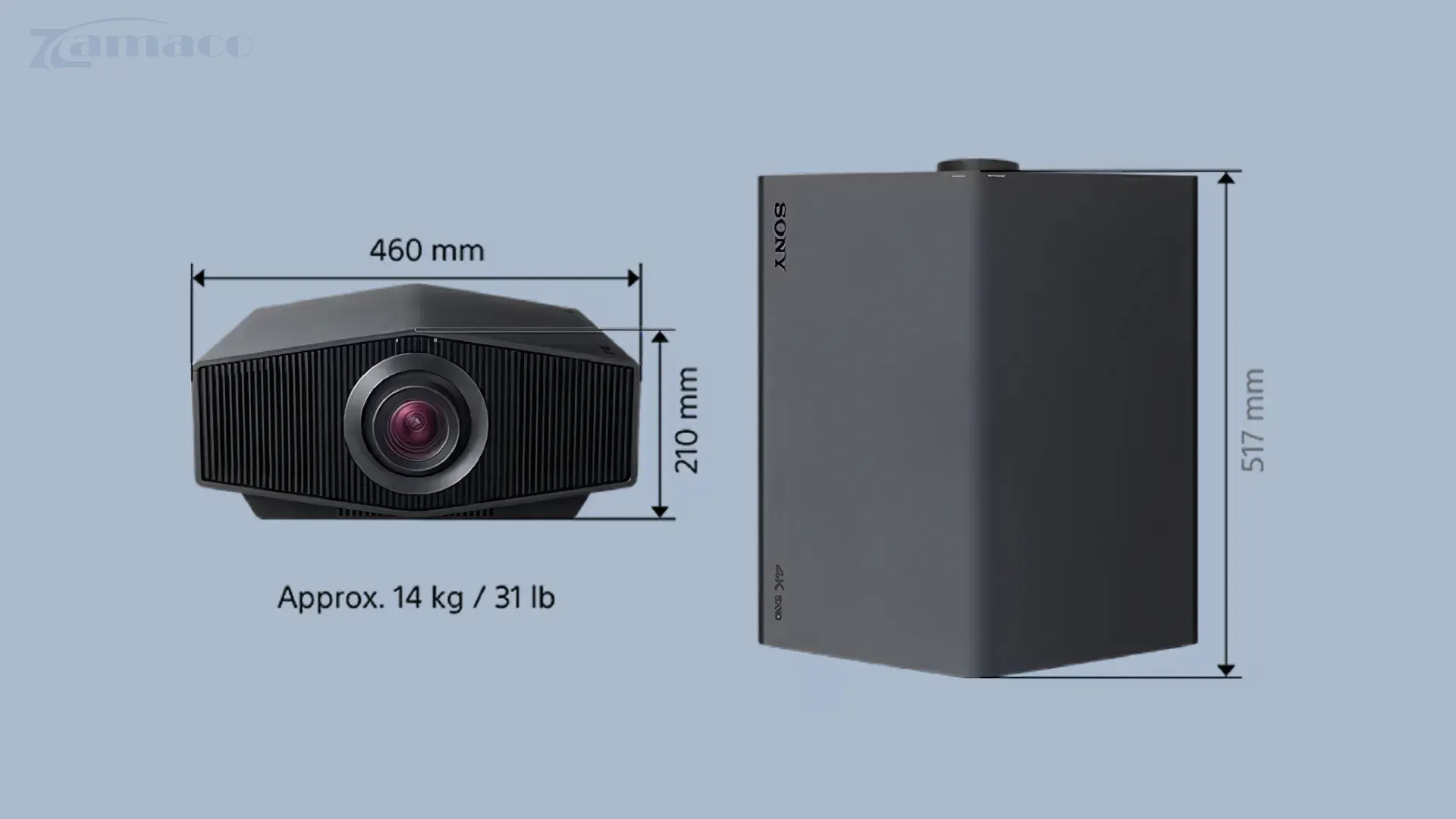 Máy chiếu 4K Sony VPL-XW8100ES Thiết kế nhỏ gọn, dễ lắp đặt và vận hành yên tĩnh