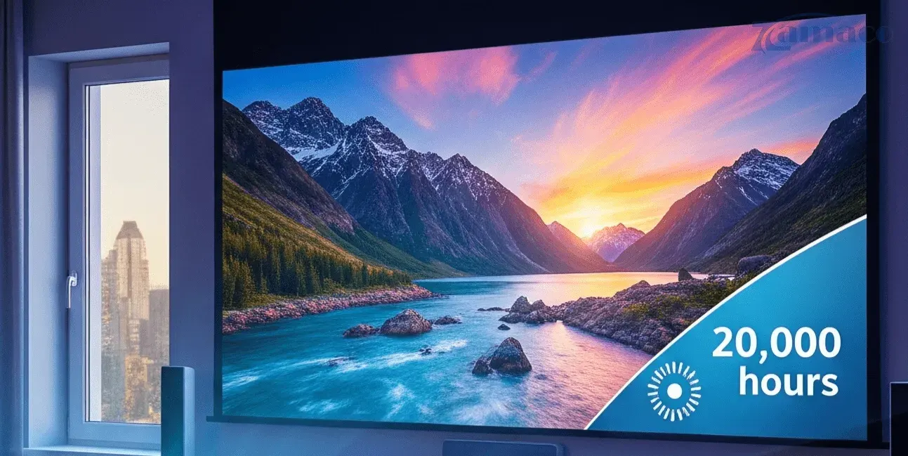 Độ sáng 6.000 Lumens, chạy 24/7 với tuổi thọ nguồn 20.000 giờ