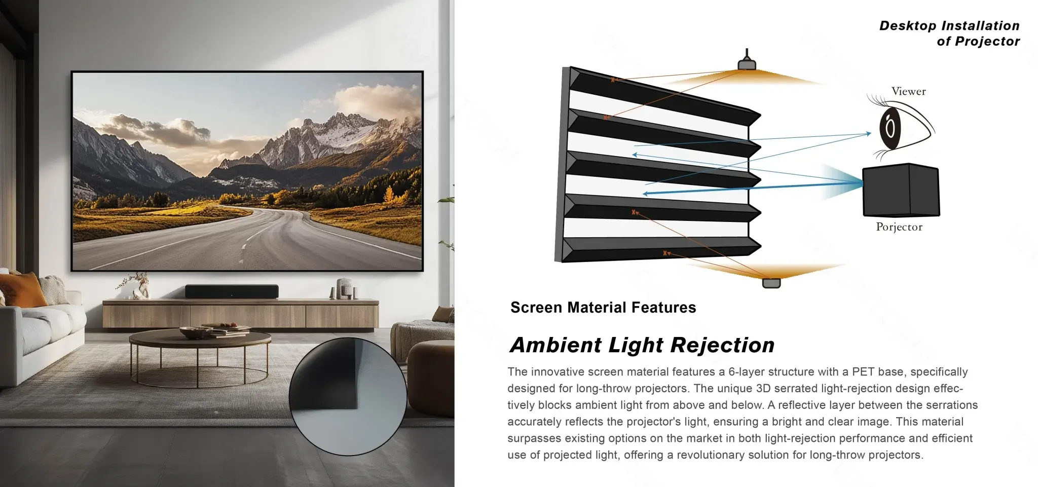 Màn chiếu quang học VIVIDSTORM Fusion VCVFFEHS100H 100 inch (16:9) – Chiếu xa mc3 3