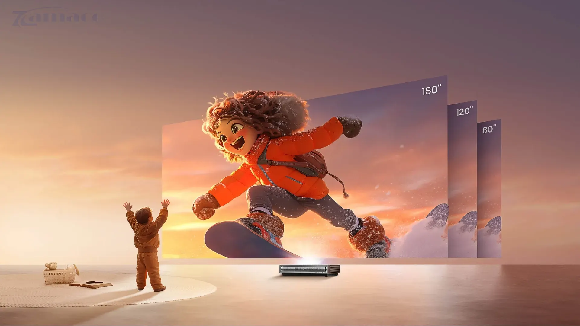Máy chiếu 4K Hisense PX3 Pro Chiếu siêu gần đến 150 inch
