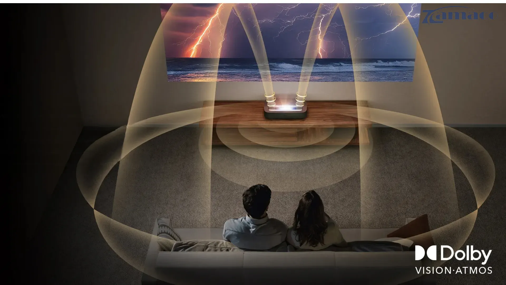 Máy chiếu 4K Hisense PL2 Âm thanh tích hợp Dolby Atmos 30W mạnh mẽ