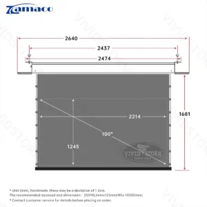 Màn chiếu âm trần quang học VIVIDSTORM VPCLALR92H 92 inch – Chiếu xa mca2 13