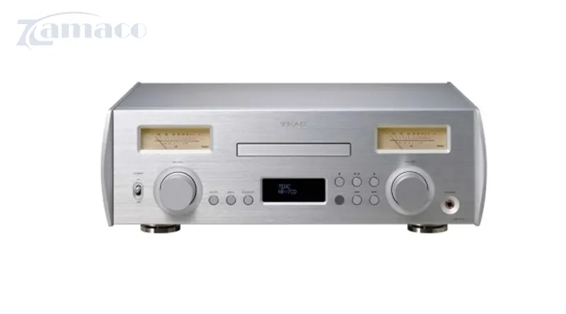 Đầu CD Teac NR-7CD Đầu CD TEAC NR-7CD cao cấp với thiết kế nhôm nguyên khối, tích hợp màn hình hiển thị và đồng hồ VU, mang lại âm thanh Hi-Res chân thực.