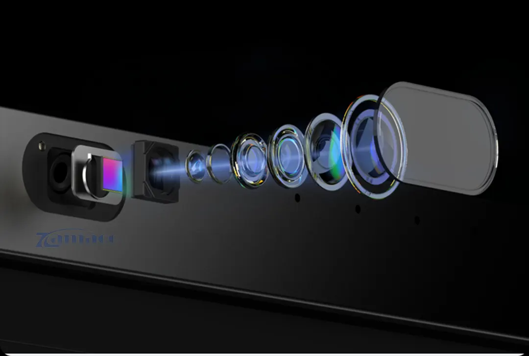 Camera AI 48MP trên màn hình Horizon M6A Pro V2 tự động căn khung người nói và theo dõi chuyển động thông minh trong họp trực tuyến.