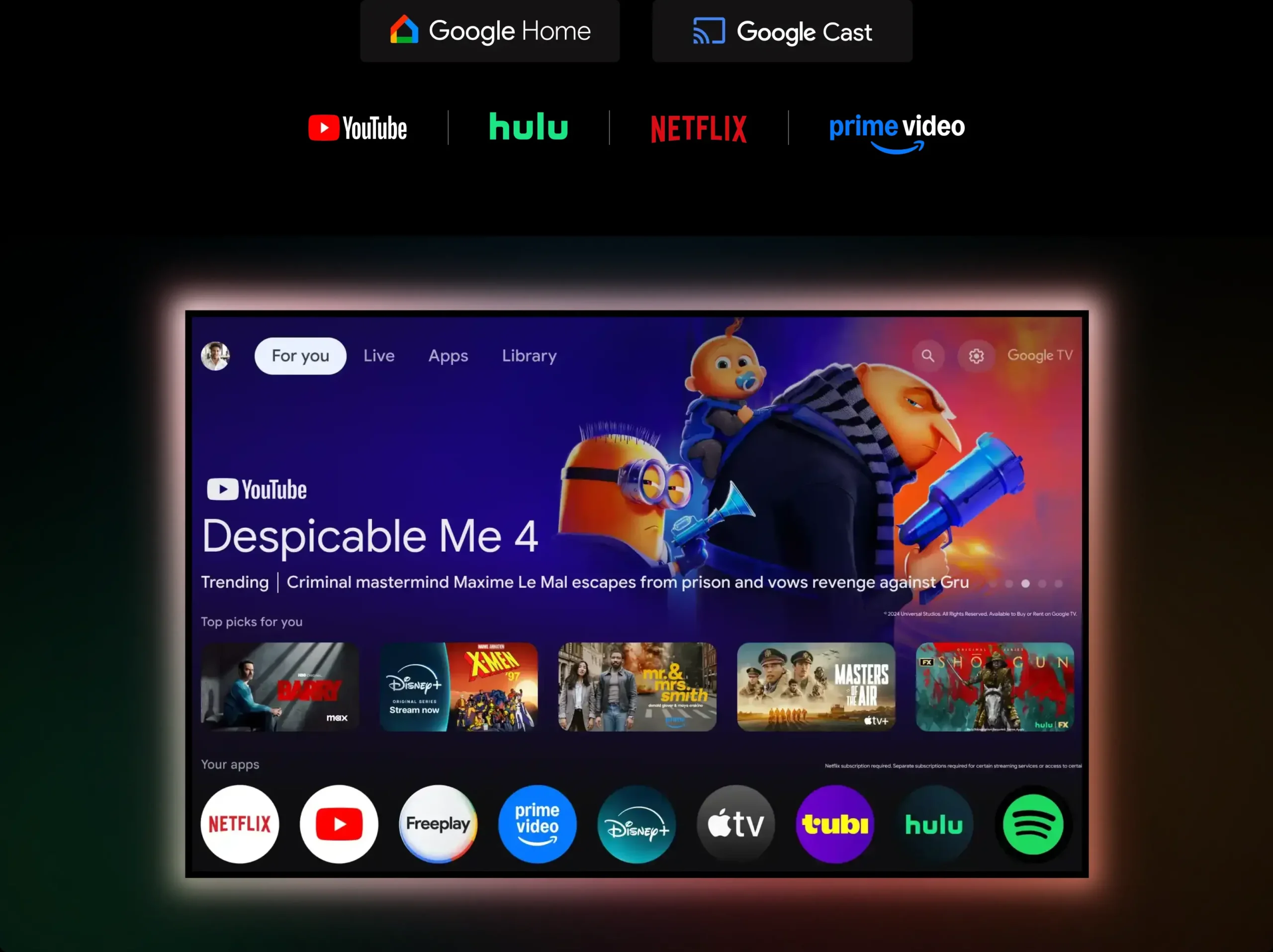 Máy Chiếu XGIMI HORIZON 20 Google TV được tích hợp sẵn, mang đến trải nghiệm sử dụng tiện lợi, nhanh chóng và hiện đại hơn trong mọi không gian giải trí.
