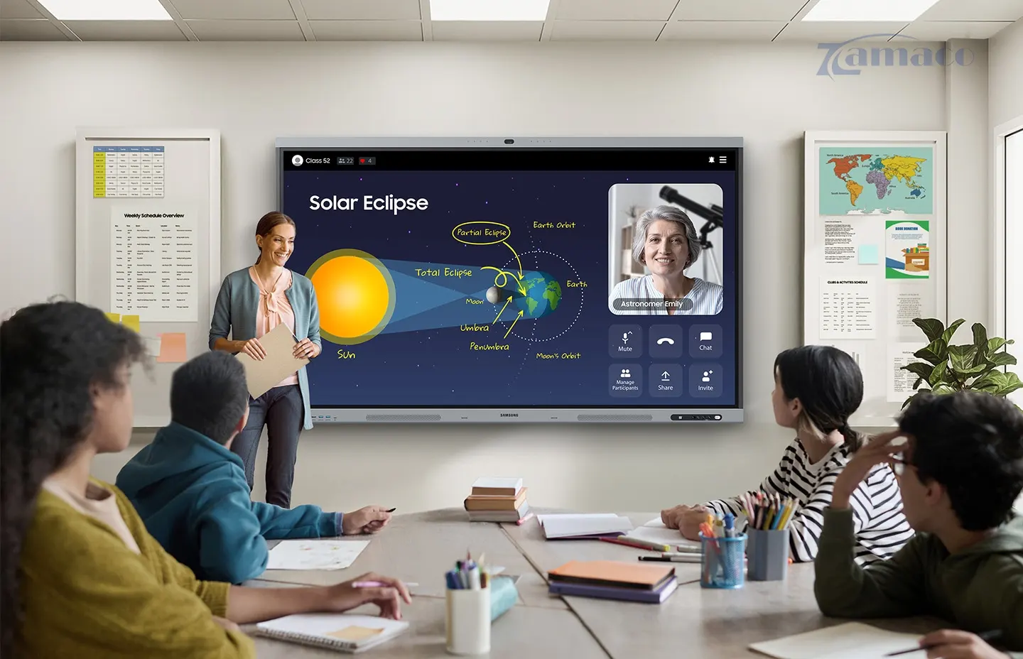 Màn hình tương tác Samsung LH65WAFPLGCXXS 65 inch WAFX-P, hệ điều hành Android. Màn hình tương tác Samsung LH65WAFPLGCXXS 65 inch hỗ trợ giảng dạy và họp trực tuyến hiệu quả với camera, micro tích hợp, Android 15, chứng nhận Google EDLA và khả năng cảm ứng đa điểm mượt mà.