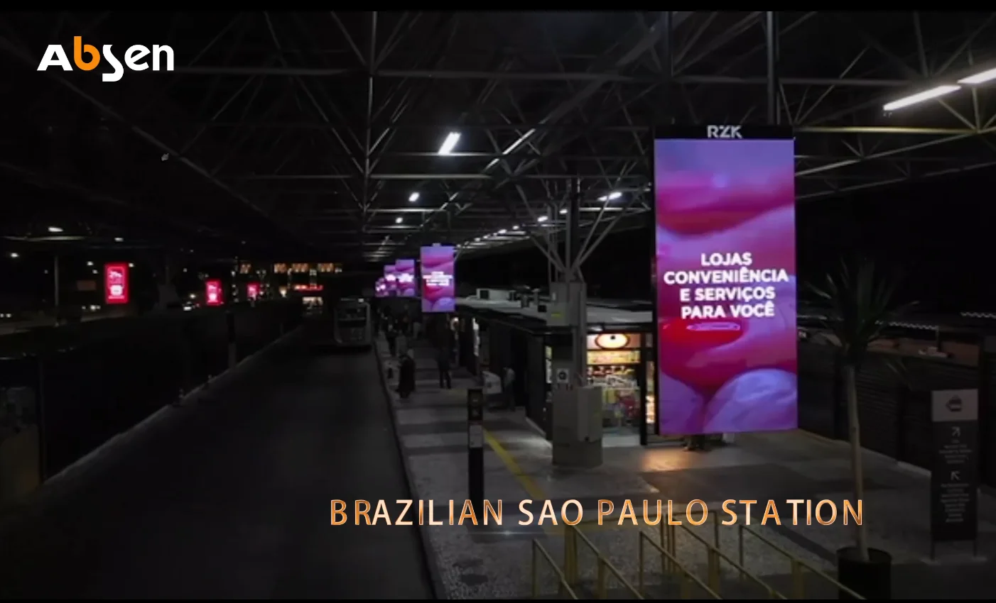Biển LED kỹ thuật số Absen tại ga São Paulo