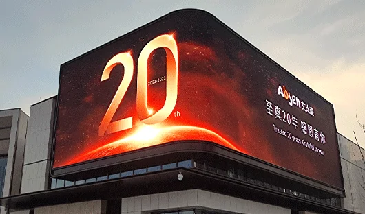 Màn hình LED 3D góc tòa nhà dùng Absen A25