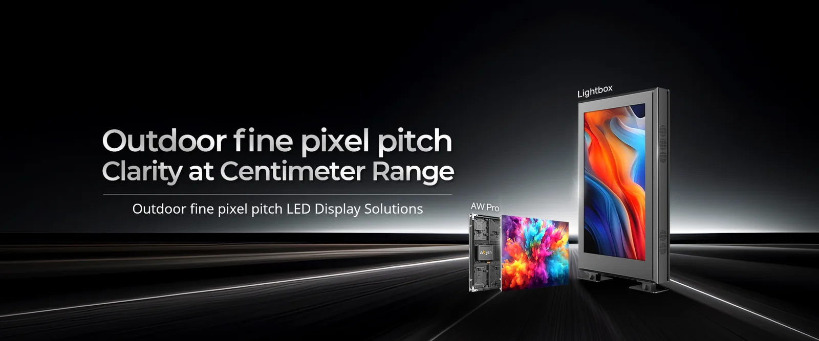 Màn hình LED lightbox ngoài trời Absen AW Pro COB P1.25 / P1.51 74 / 86 inch Lightbox LED COB ngoài trời Absen AW Pro