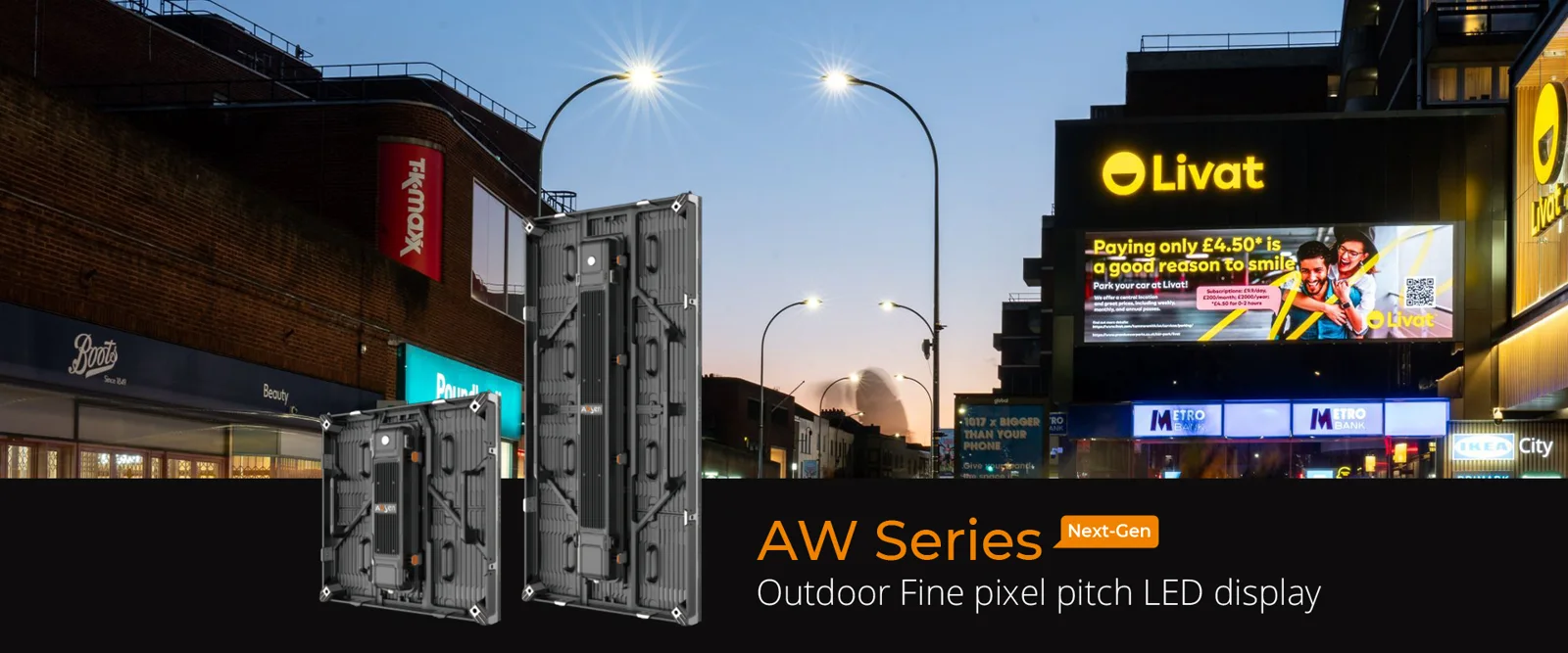 Màn hình LED ngoài trời điểm ảnh nhỏ Absen AW Series