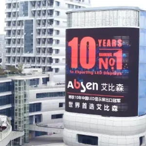 Màn hình LED lưới ngoài trời Absen C siêu nhẹ 12,4 kg/m² xuyên sáng 59% Màn hình LED lưới Absen C trên mặt dựng tòa nhà