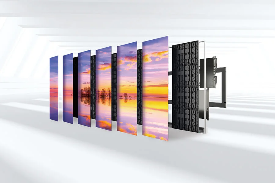 Màn hình LED All-in-One Absen X Ultrawide 21:9 Micro LED 151 / 178 / 205 inch Thiết kế module tích hợp của Absen X Ultrawide với hộp điều khiển và khung treo
