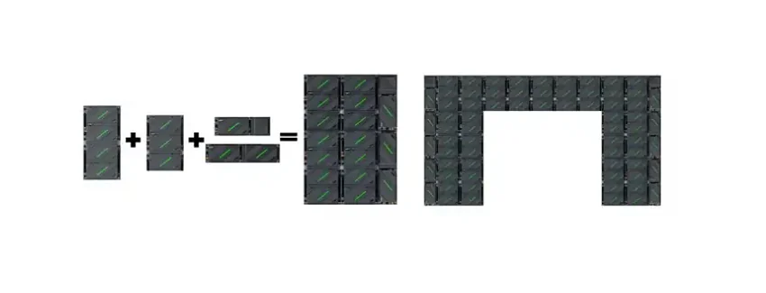 Màn hình LED trong nhà LAMPRO BNXⅡ ghép tự do P1.5 / P1.9 / P2.5 / P3.9 Ghép các cỡ cabinet LAMPRO BNXⅡ thành màn tùy ý