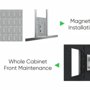 Màn hình LED trong nhà LAMPRO LCM P1.8 / P2 / P2.5 cabinet 320 × 480 mm Lắp nam châm và bảo trì trước cả cabinet LAMPRO LCM