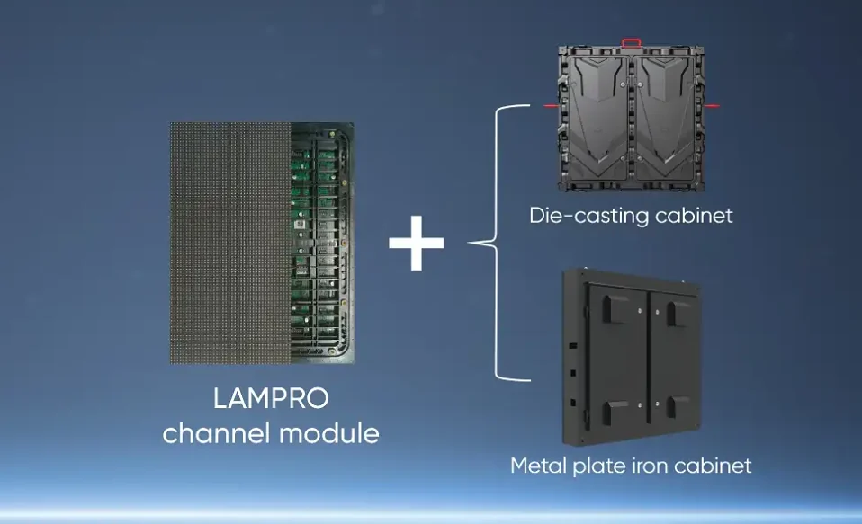 Màn hình LED ngoài trời LAMPRO LDT P2.5 – P10 sáng 5.000 – 6.000 nit Màn hình LED ngoài trời LAMPRO LDT – module và cabinet