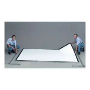 Màn chiếu khung chiếu trước và sau Dalite FR100 100 inch tỷ lệ 4:3 Lắp khung nhôm gấp của màn chiếu khung Dalite trên sàn trước khi dựng
