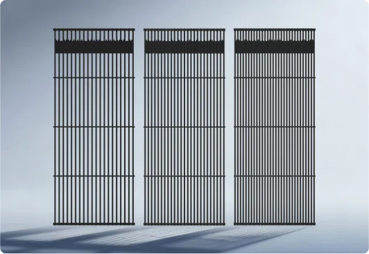 Màn hình LED lưới QSTECH B102 Series ngoài trời cabinet 1000×2400 mm, 12.000 nits Ba cabinet lưới LED của QSTECH B102