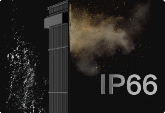 Màn hình LED lưới QSTECH B102 Series ngoài trời cabinet 1000×2400 mm, 12.000 nits Màn hình LED lưới QSTECH B102 đạt chuẩn IP66