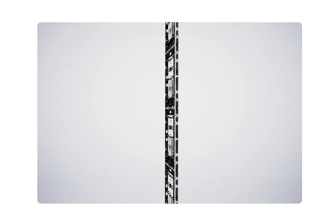 Màn hình LED QSTECH H31 Series SMD trong nhà cabinet 4:3 pitch 1.2–2.5 mm Màn hình LED QSTECH H31 lắp sát tường, bảo trì mặt trước