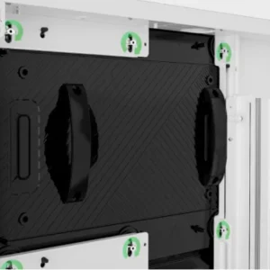 Màn hình LED ngoài trời QSTECH Y53 Series DOOH cabinet mỏng 68 mm, pitch 4–10 mm Mặt sau module và hộp nguồn QSTECH Y53