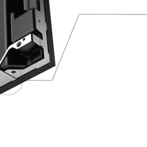 Màn hình LED Unilumin UDA II tần số quét 4200Hz P1.2–P2.5 Chi tiết góc cabinet Unilumin UDA II với thiết kế chống va chạm