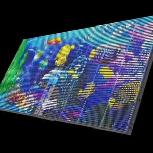 Màn hình LED trong suốt ngoài trời Unilumin Umesh F-M Cabinet Unilumin Umesh F-M hiển thị hình ảnh trong suốt hiệu ứng 3D