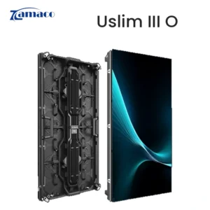 Màn hình LED ngoài trời Unilumin Uslim III O nhìn nghiêng, mặt sau cabinet và mặt trước