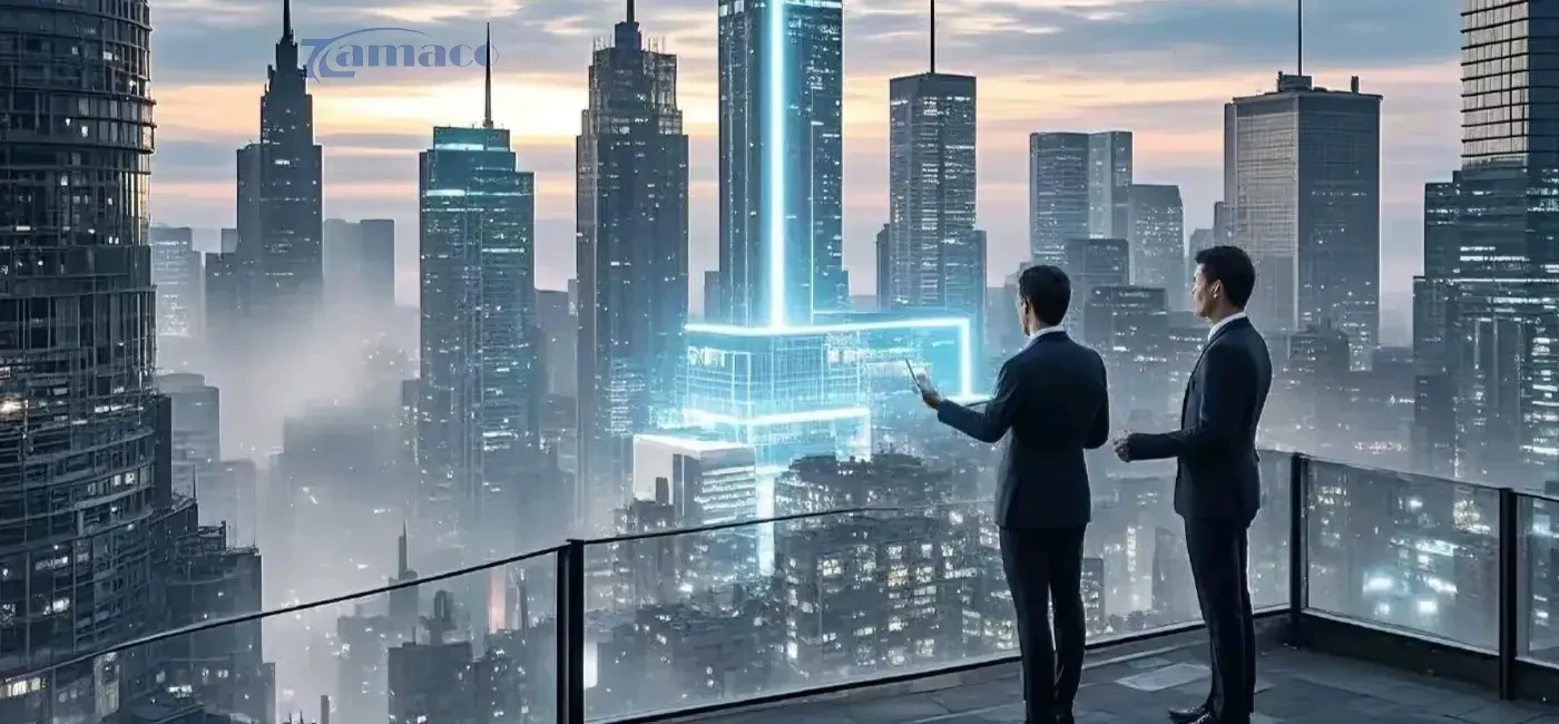 Màn hình LED Unilumin Uslim III trình chiếu nội dung tại sảnh doanh nghiệp Màn hình LED Unilumin Uslim III trình chiếu nội dung tại sảnh doanh nghiệp