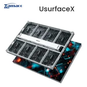 Cabinet màn hình LED ngoài trời Unilumin UsurfaceX nhìn nghiêng, mặt trước và mặt sau