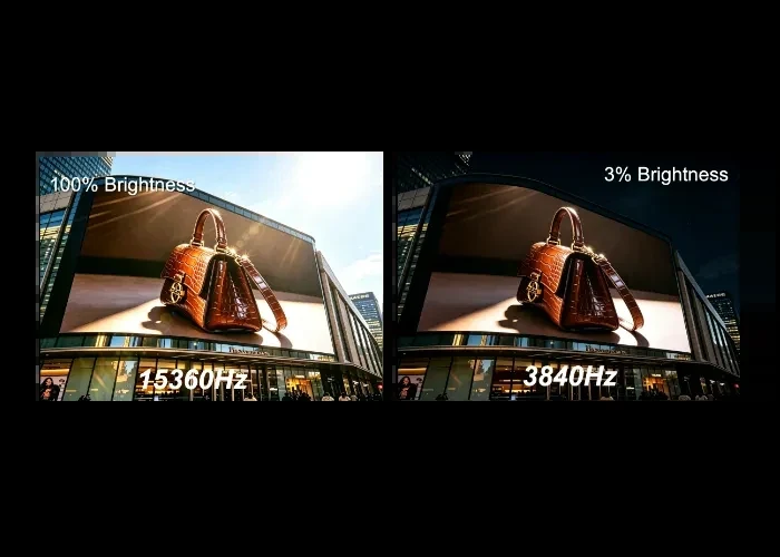 Unilumin UsurfaceX giữ tần số quét 15.360Hz ở độ sáng 100% và 3.840Hz ở độ sáng 3%