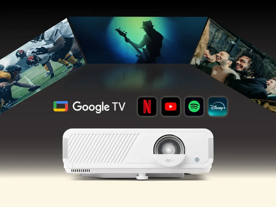 Giao diện Google TV tích hợp trên máy chiếu Viewsonic LX750-4K với Netflix, YouTube, Spotify, Disney+ Giao diện Google TV tích hợp trên máy chiếu Viewsonic LX750-4K với Netflix, YouTube, Spotify, Disney+